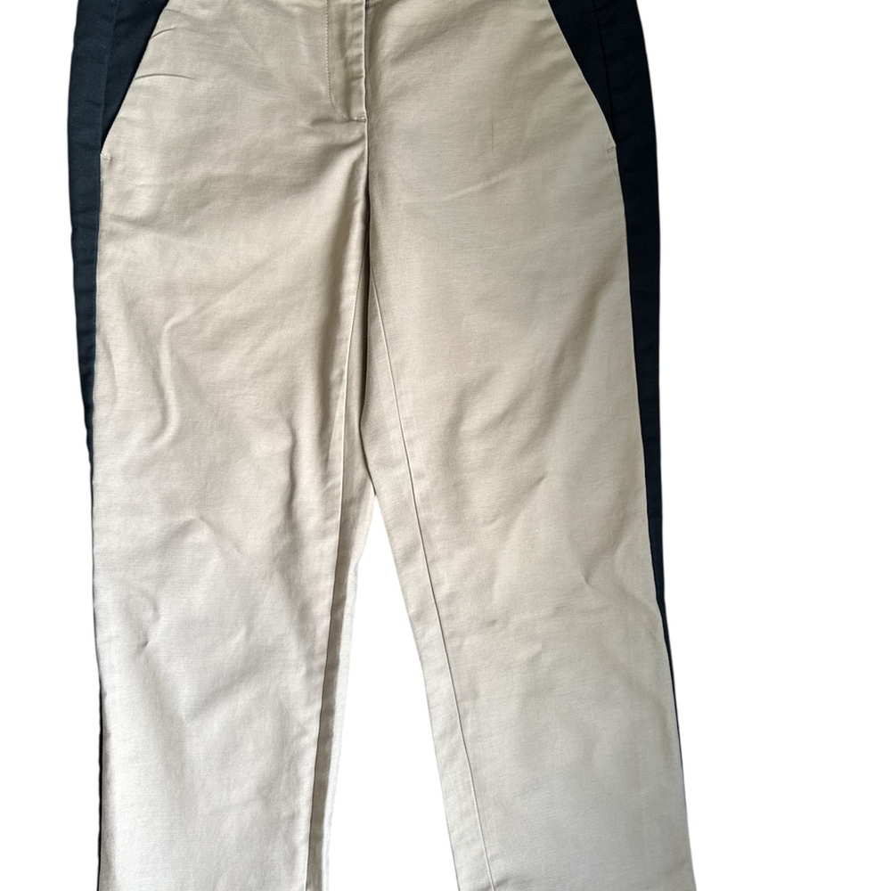 Ann Taylor Two-Tone Ankle Jeans - Black and Tan